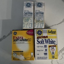 GE Light Bulbs - Extra Soft White 60 Watt Light Bulbs - 3 Packs of 4 Bulbs