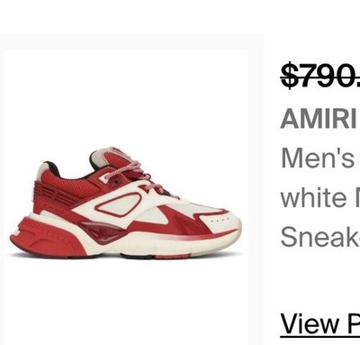 Sneakers  Amiri , Bone Runners in Red/Off White Size EU  41 US 8