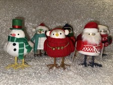 Lot 6 Target Wondershop Featherly Friends Christmas Winter Snow Rocky Birds