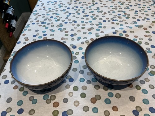 DENBY BLUE HAZE CEREAL / DESSERT BOWLS X 2 STONEWARE EXCELLENT CONDITION LOT A - Picture 15 of 16