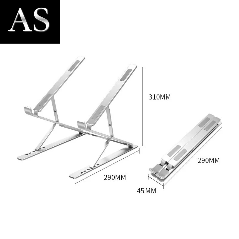 Per Macbook Supporto Portatile Pieghevole Regolabile Alluminio Computer PC Tablet Stan foto 3