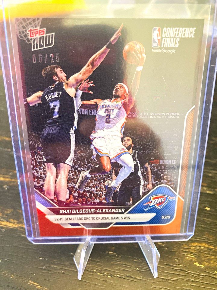 2027 Topps NOW Shai Gilgeous-Alexander OKC Thunder #322 Conf Finals orange 06/25