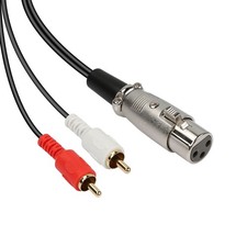MEIRIYFA XLR to 2RCA Y Splitter Patch Female 2RCA, 2 RCA