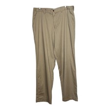 Chaps Mens Tan Khaki Chino Pants Straight Leg 100% Cotton W38 L34 Solid Casual