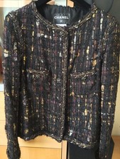 CHANEL 12A VINTAGE LESAGE TWEED GRIPOIX  CC L...