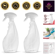 Refillable Spray Bottles 17oz Capacity - Clear Plastic for Home Care  Gardening