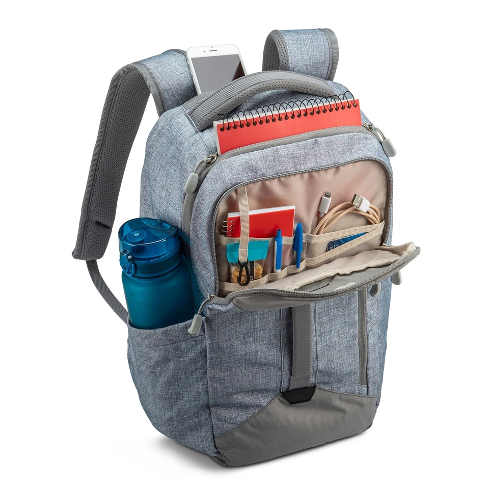 Mochila grande High Sierra con funda para dispositivo y correas ajustables, plateada Foto 4 de 4