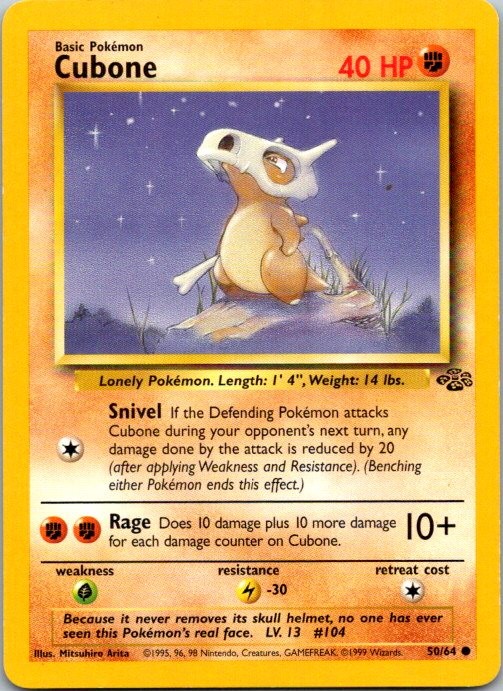 Cubone Common Jungle 50/64 LP