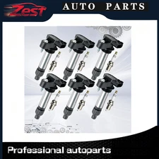 6X Ignition Coil + Iridium Spark Plug OEM Set For Cadillac GMC Chevy Buick UF569
