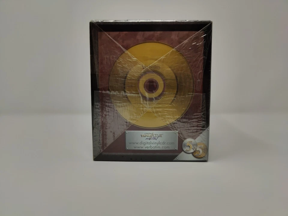 Verbatim 10PK CD-R Digital Vinyl Metal 5 Gold + 5 Platinum RARE NEW SEALED - Image 4 of 4