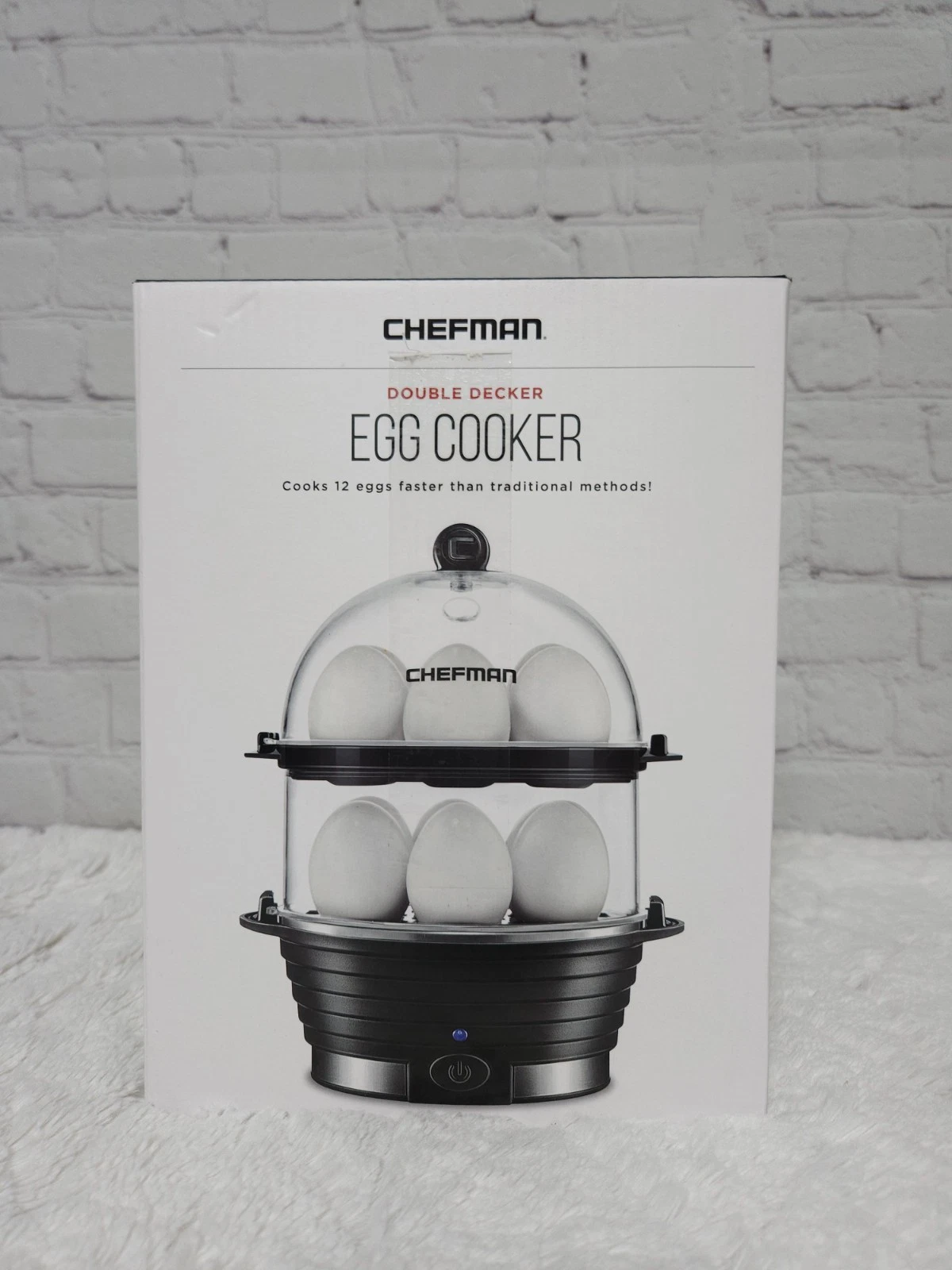 Chefman Electric Double Decker 12 Egg Cooker,Eggs, Boiled, Poach,omelet.
Opens in a new window or ta