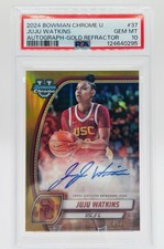 2024-25 Bowman University Chrome - JuJu Watkins Gold Refractor /50 Auto (PSA 10)
