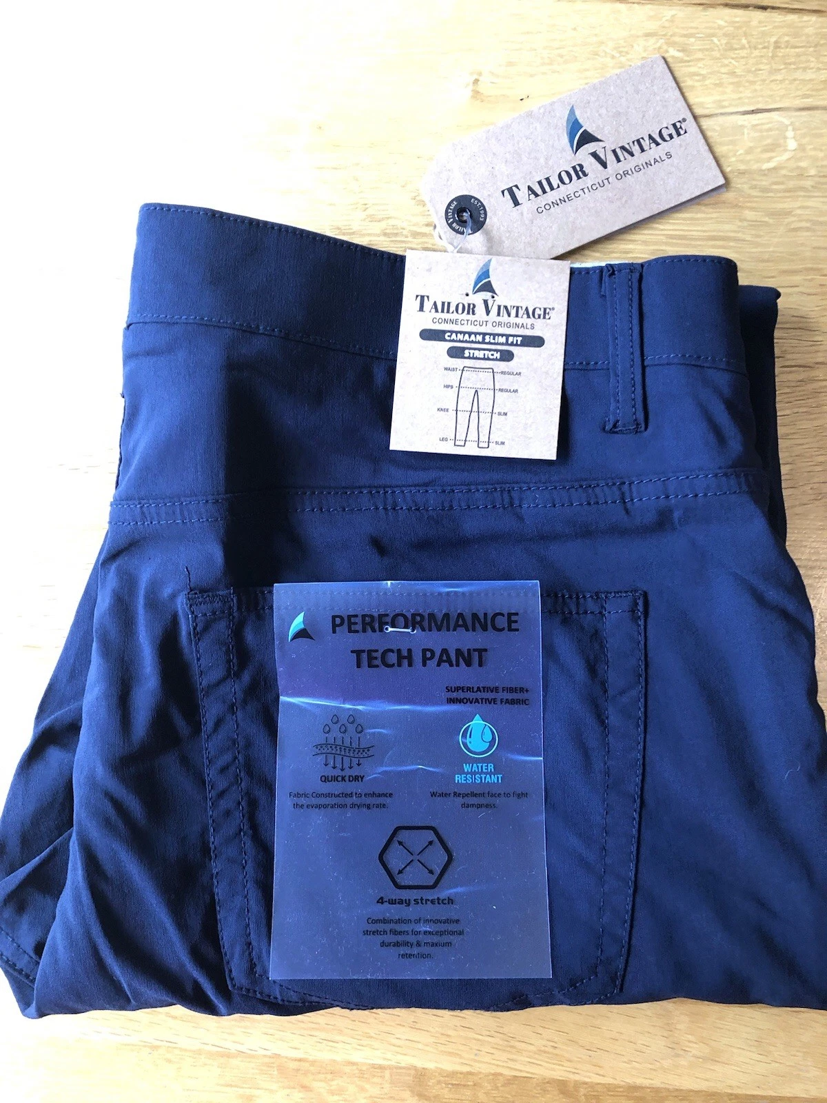 Men’s Classic waterproof stretch Trousers Vintage Tailored Fit Formal Suit Pants