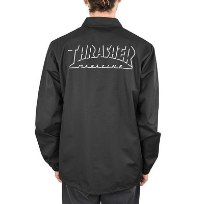 Thrasher Shadow Mag Logo Coach Jacket - Black