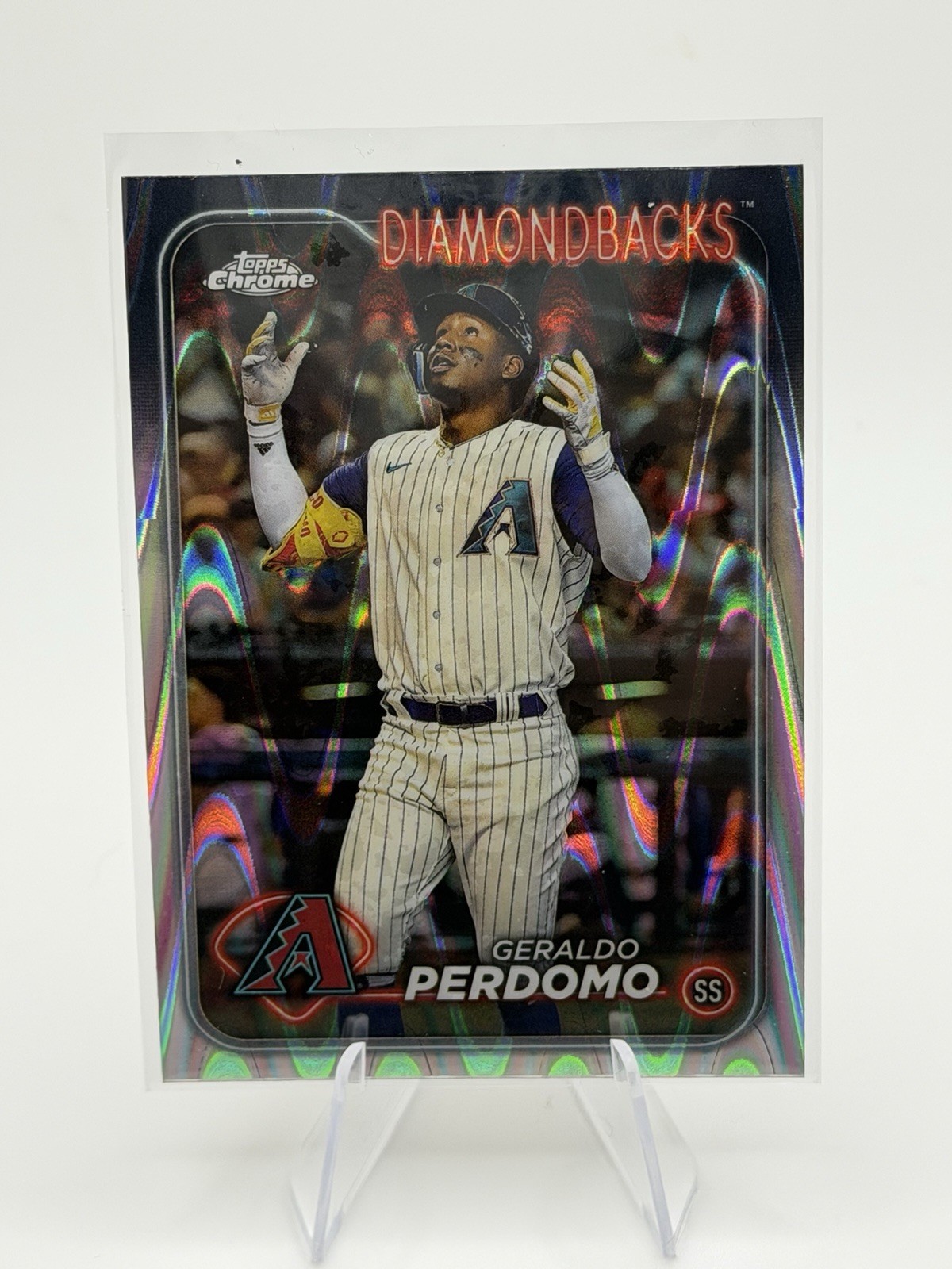 2024 Topps Chrome #288 Geraldo Perdomo Raywave Refractors