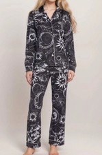 Johnny Was, XL, The Carly Long Pajama Set 2 pc, Mina Black, Long Sleeve NWT 198