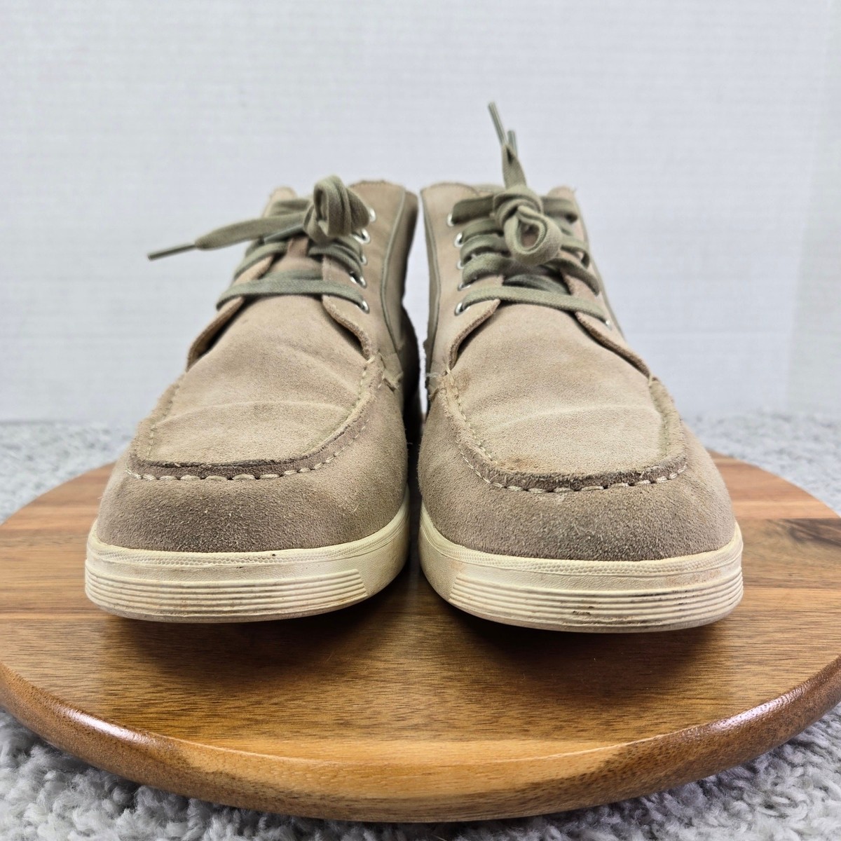 Cole Haan Tan Suede Leather Lace Up Moc Toe Casual Daily  display picture 1