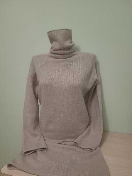 Women Agnona Dress Beige Cashmere 36 / S / 44