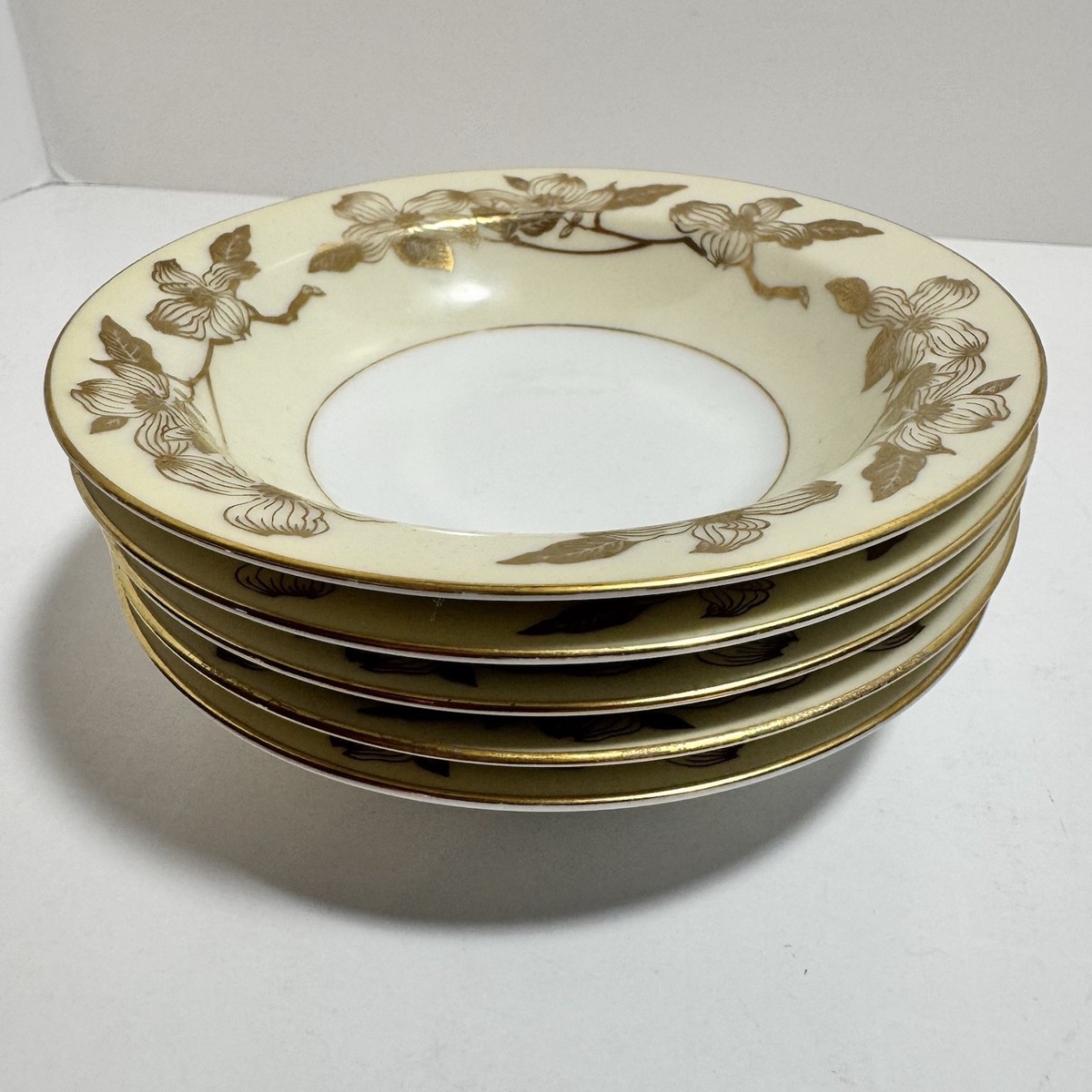Set of 5 Vtg 1950's Noritake Floris 5088 Rim Fruit Dessert Sauce