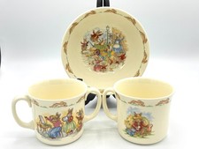 Royal Doulton Fine Bone China Bunnykins Children's 3 PC Bowl Mug  2 Handled Cup