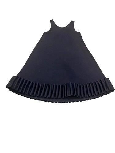 NIKOLIA BOUTIQUE DESIGNER GIRLS 8-9 DRESS BLACK SCUBA SLEEVELESS BOW RUFFLE - Picture 8 of 11