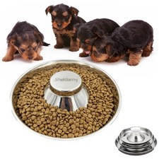 Puppy Dog Bowl, Stainless Steel Multiple Puppies Feeder, Dogs Basic Food and ...