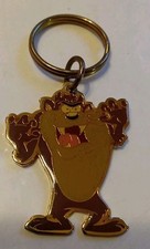 TAZMANIAN DEVIL KEYCHAIN PREOWNED METAL 1990 WARNER BROTHERS
