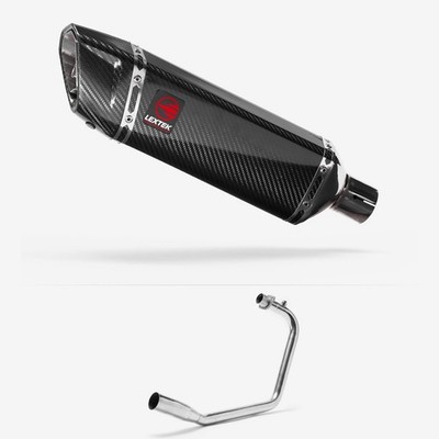 Lextek Auspuffanlage Edelstahl 300mm Exhaust für Lexmoto Isca