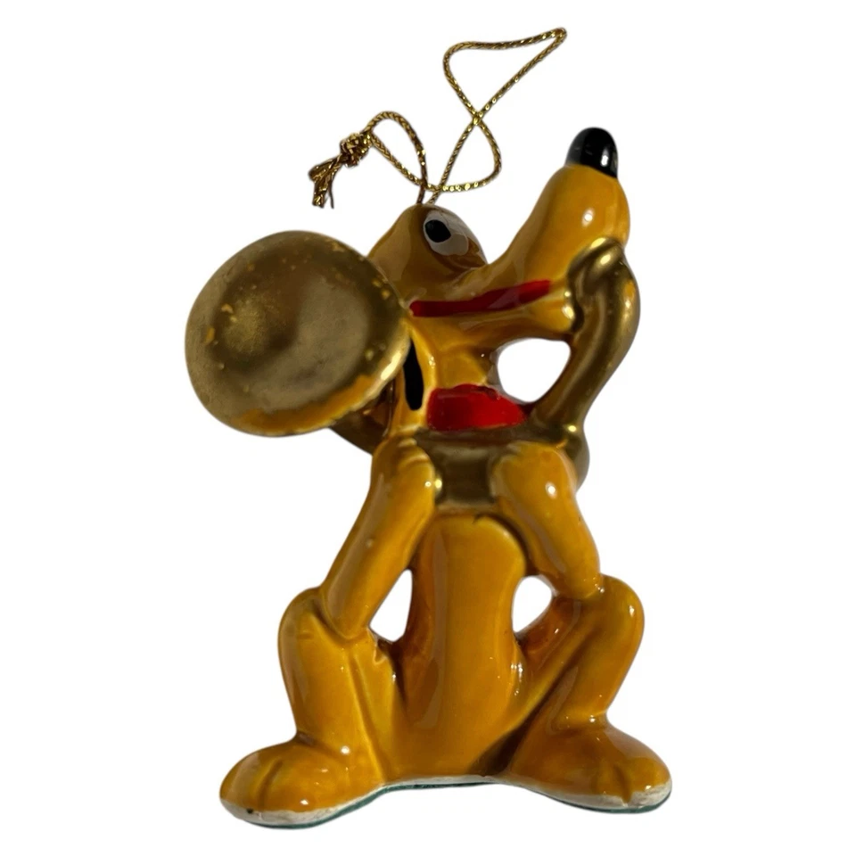 Винтажная японская фарфоровая фигурка Pluto Playing Horn Christmas Tree от Disney - Изображение 4 из 4
