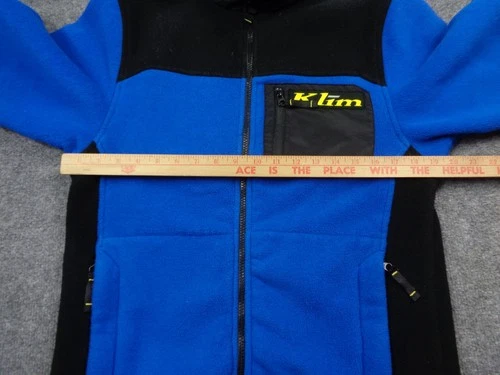 Klim Everest Fleece Jacket Mens Small Black Blue Full Zip Mid-Layer image 11