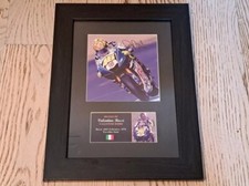 QUADRO STAMPA/FOTOGRAFIA MEMORABILIA-VALENTINO ROSSI-FIRMA-CON CORNICE-MOTO GP