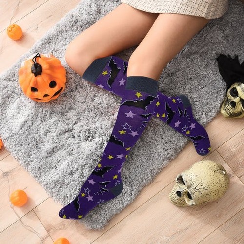 Damen Halloween Herbst Kostüm Design Kniestrümpfe (6 Paar) - Bild 3 von 6