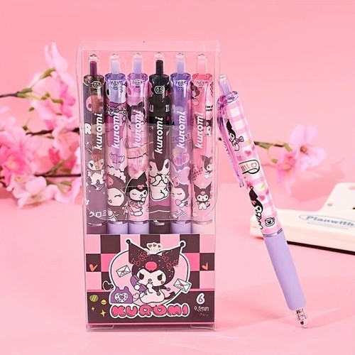 Nuevo en Paquete [Autorizado] Serie Hello Kitty Kuromi Pluma Neutral Bolígrafo Set - Imagen 6 de 9