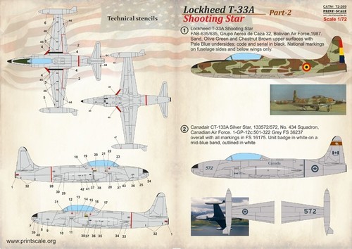 Calcomanía impresa escala 72-269 para avión 1:72 Lockheed T-33A Shooting Star parte 2 - Imagen 5 de 12
