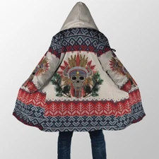 Heritage Pride Shirt Native American 3D All Over Printed Hooded Cloak Coat