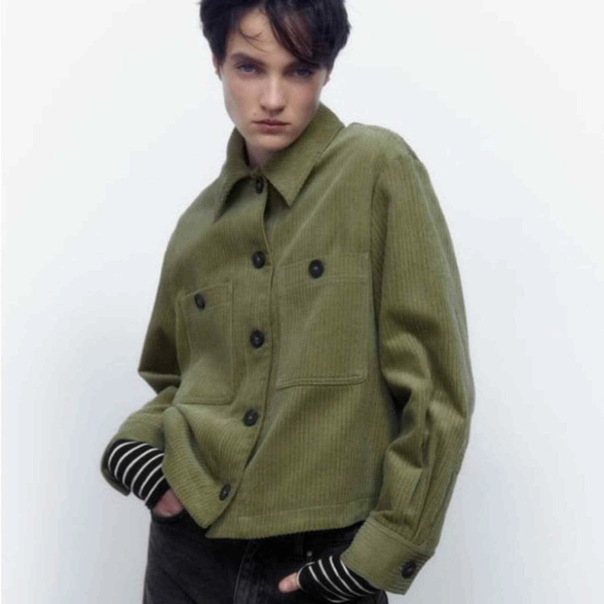 Zara khaki corduroy clearance jacket