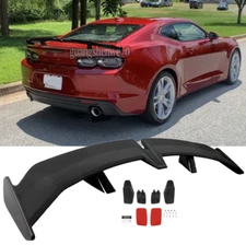 55'' PRO-Style Rear Black Trunk Spoiler Drill-free For Chevy Camaro SS ZL1 1LE