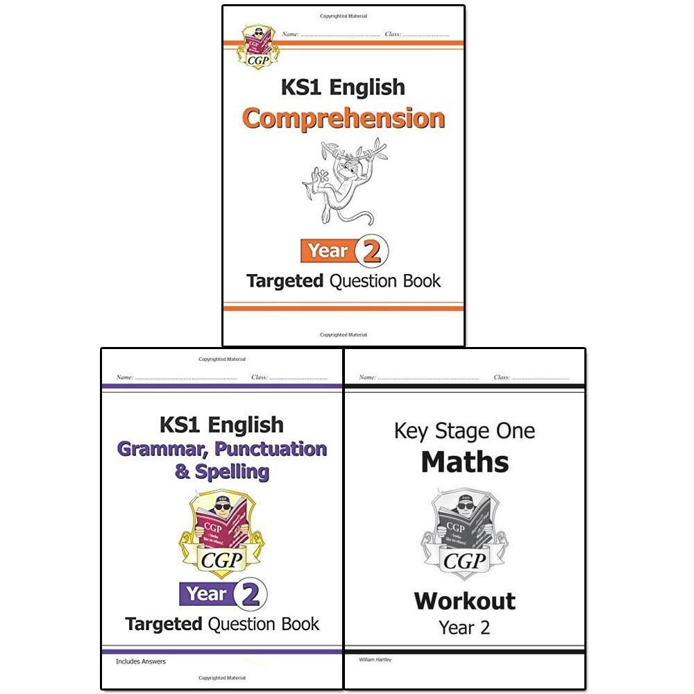 CGP Books KS1 New Curriculum Year 2 3 Books Collection Set English Comprehension