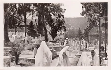 Old postcard ALGERIA ALGERIA ALGIERS Friday at EL KETAR cemetery 