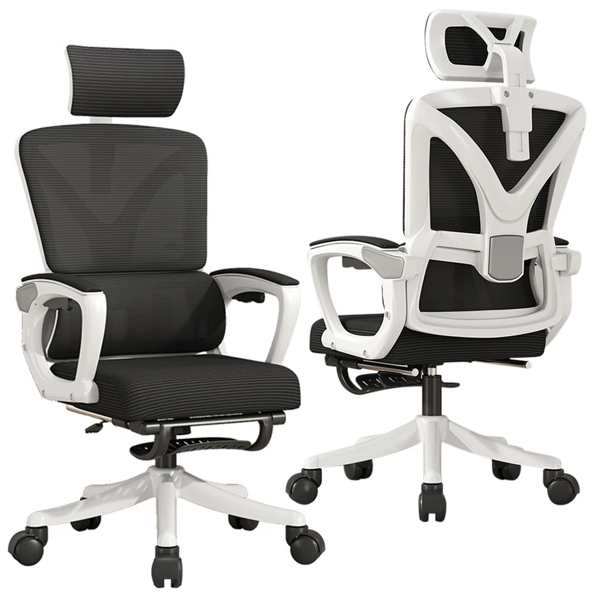 Office chair store with retractable footrest