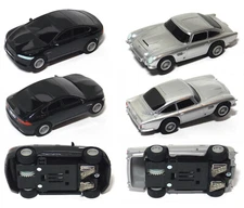 2 2020 MicroScalextric 9V HO Slot Cars James Bond 007 Aston DB5+Jaguar Set Only