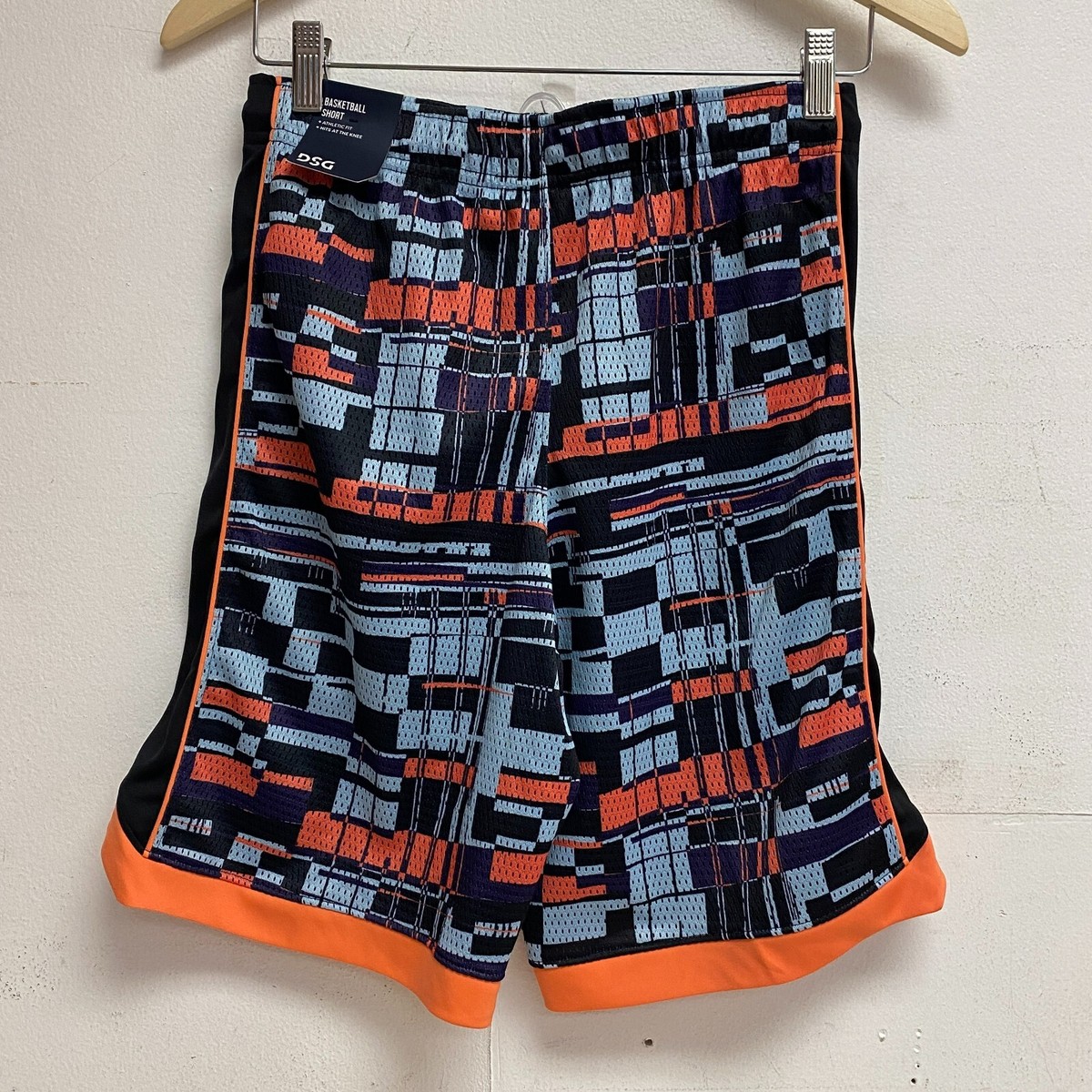 DSG Boys Mesh Basketball Shorts with Print Red Plaid Multi