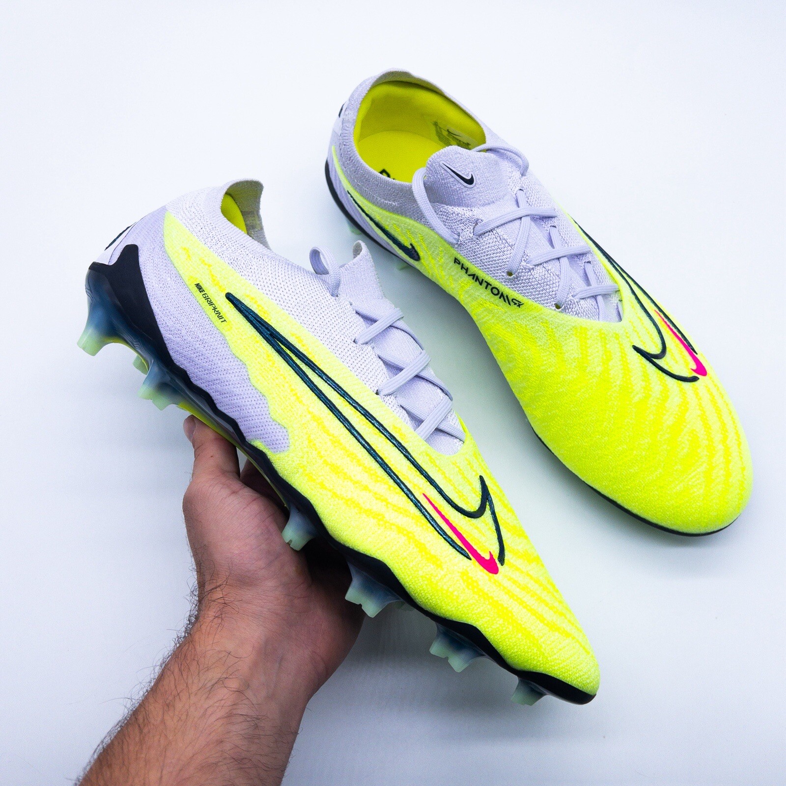 Nike Phantom GX Elite FG UK 10 Yellow / White Football Boots Brand New