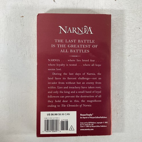 The Chronicles of Narnia Complete 1-7 HarperTrophy 2002 PB Very Good - Picture 19 of 19