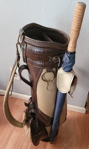 Vintage Wilson Professional braun Kunstleder Schulter Golfschläger Tasche, Made USA - Bild 4 von 7