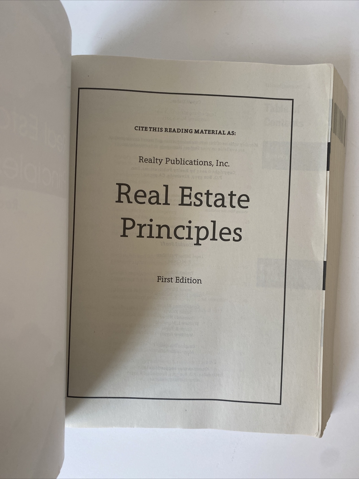 Real Estate Principles 1st Edition Realty Publications, Inc. eBay