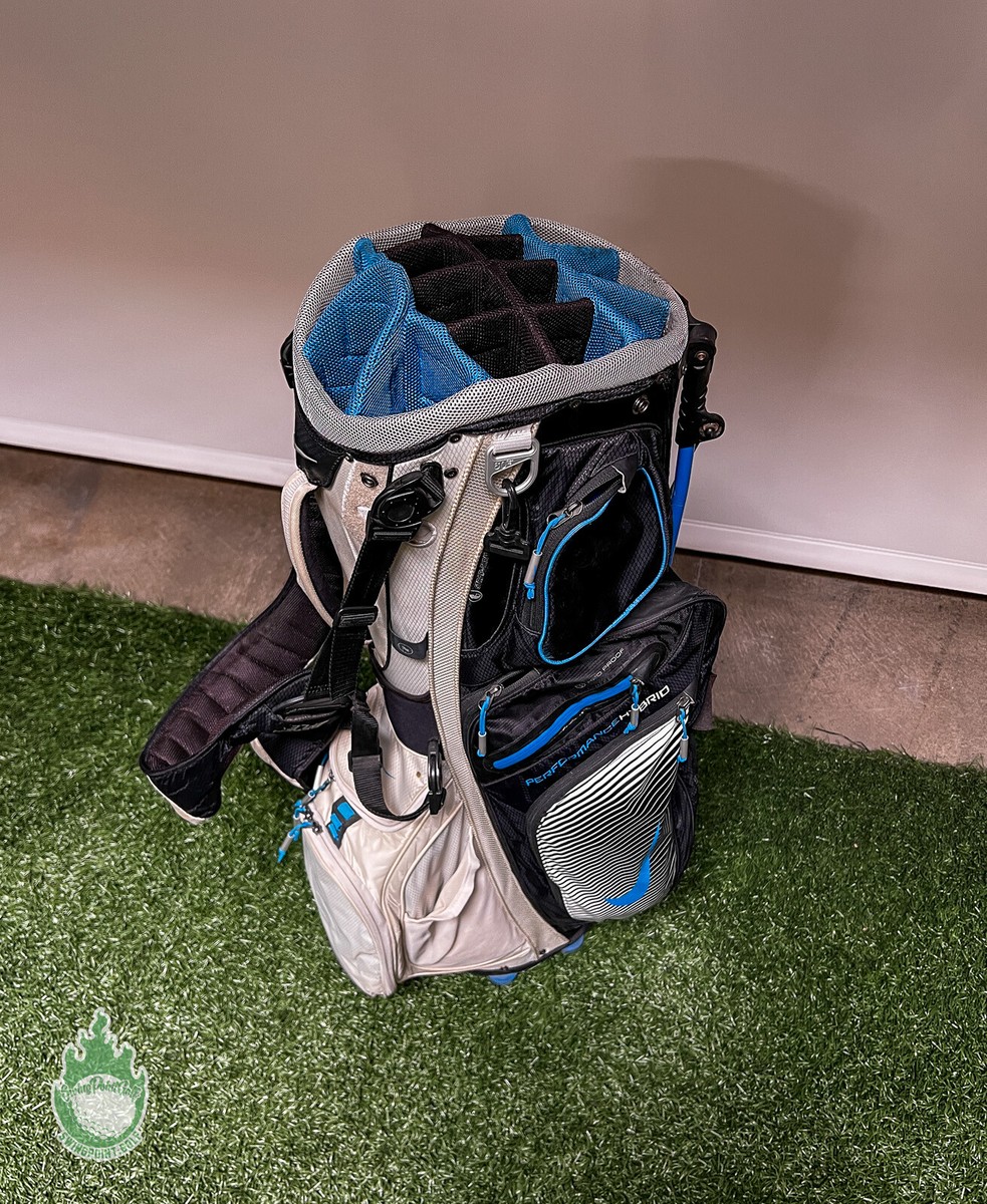 Nike Golf Performance Hybrid 14-Way Cart/Carry Stand Golf Bag Blue