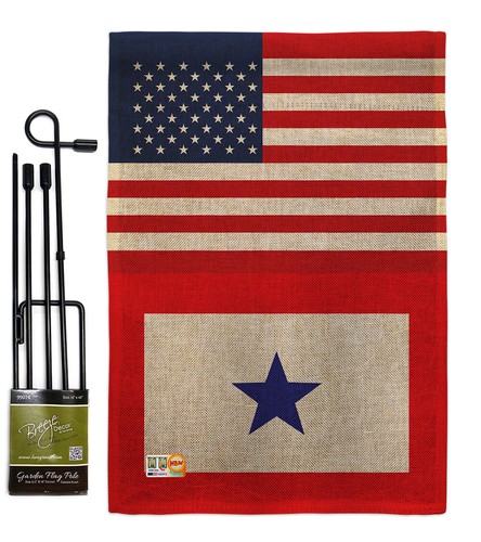 US Blue Star Sackleinen Garten Flagge Dienst Streitkräfte Geschenk Hof Haus Banner - Bild 7 von 17