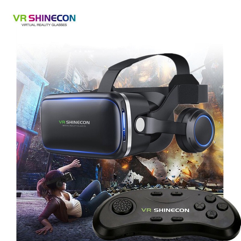 3D VR Headset Glasses 360° Goggles Virtual Reality Mobile Phone + Remote Control