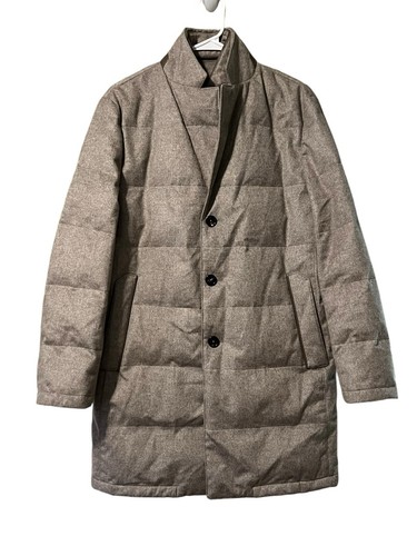 PAL ZILERI Parka Coat Grey Pockets Cashmere Natural Skin Mink Check Photos